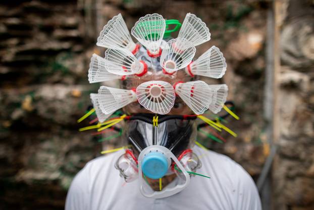 Filipino artist Leeroy New shifts to designing makeshift masks amid coronavirus pandemic