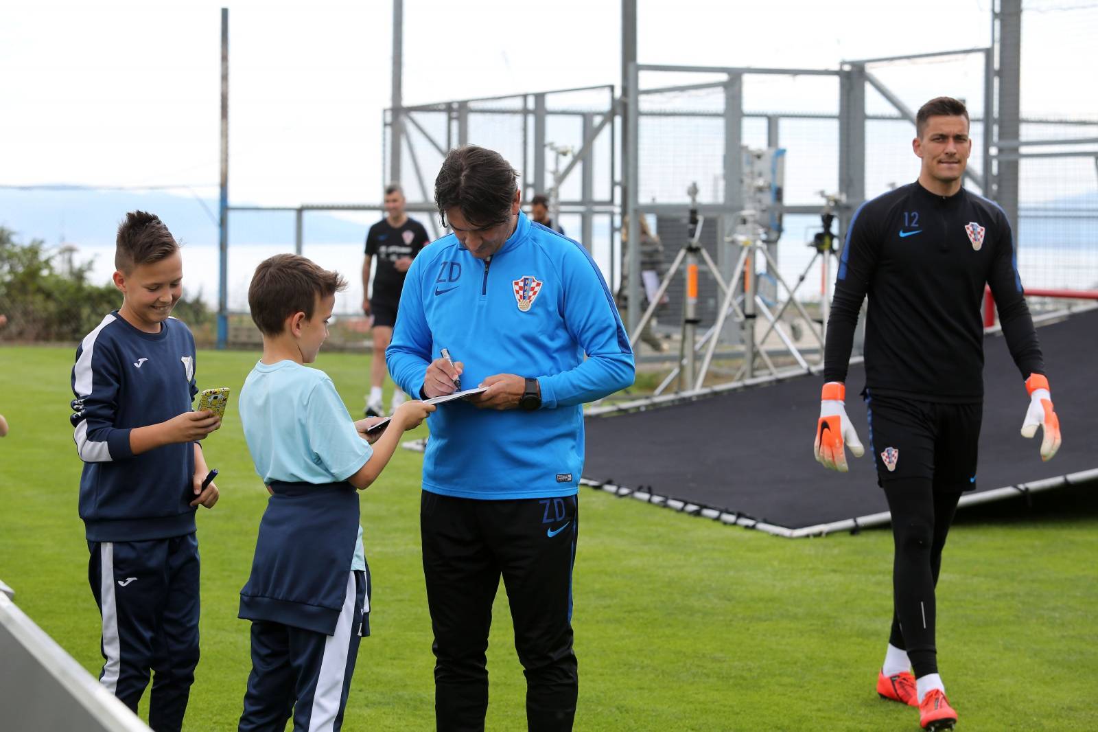 Rijeka: Hrvatska nogometna reprezentacija trenira na pomoÄnom stadionu Rujevica