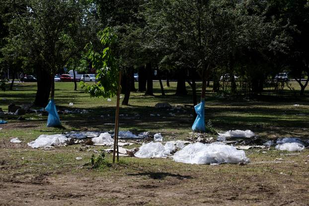 Zagreb: Neočišćen Bundek šest dana nakon koncerta Marka Perkovića Thompsona