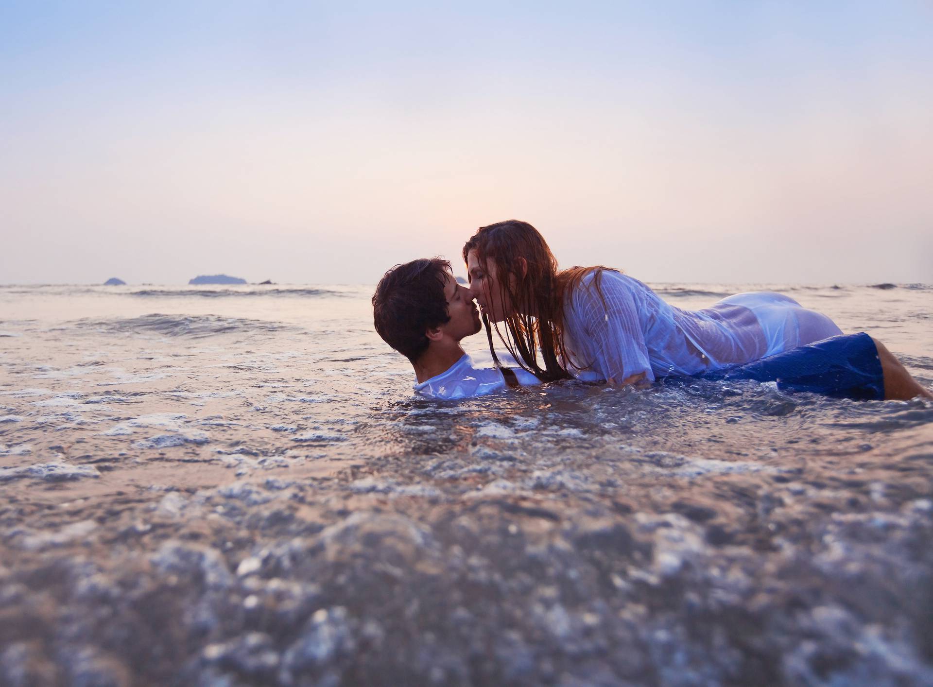 couple in the water