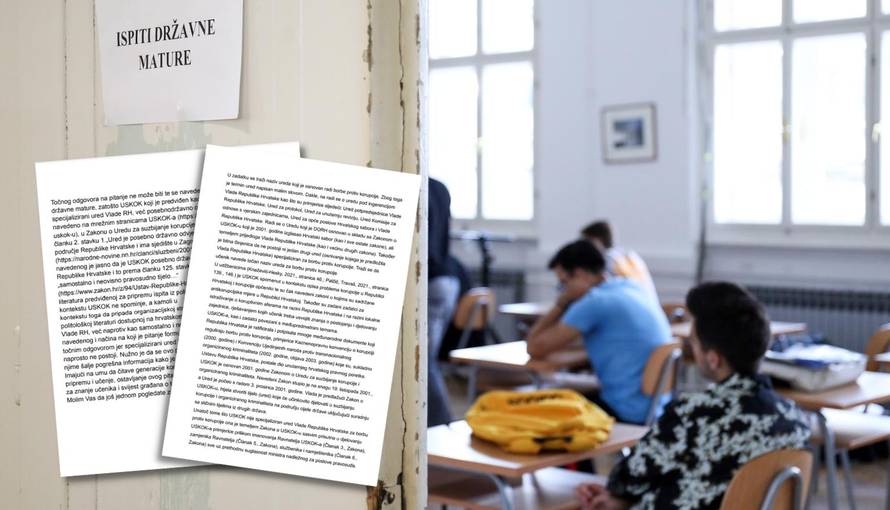 Nakon poništenog pitanja o Uskoku, 200 učenika ipak je položilo Politiku i gospodarstvo