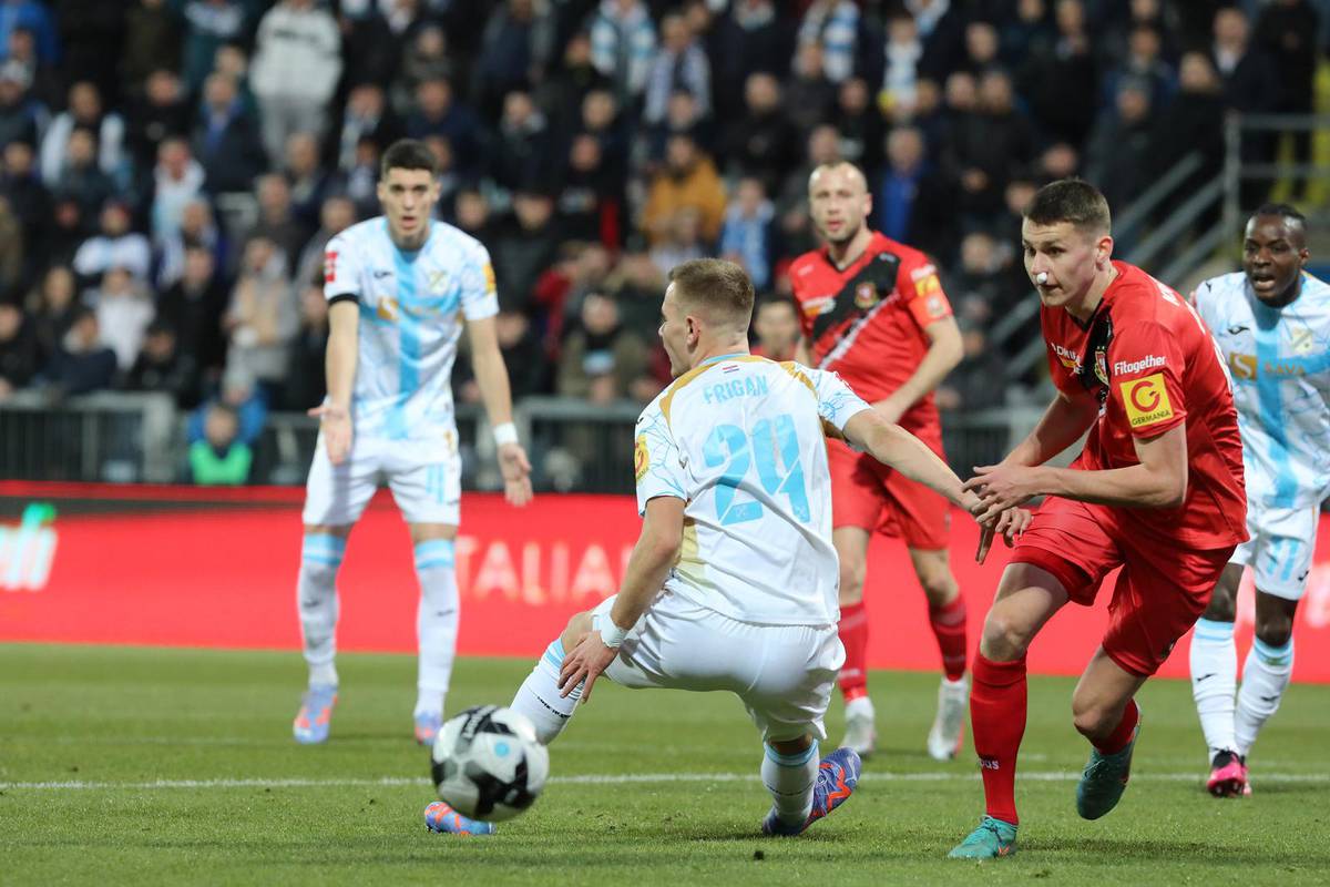 RIJEKA - GORICA 1:1 Prvijenac Matije Frigana nije bio dovoljan za pobjedu  bijelih