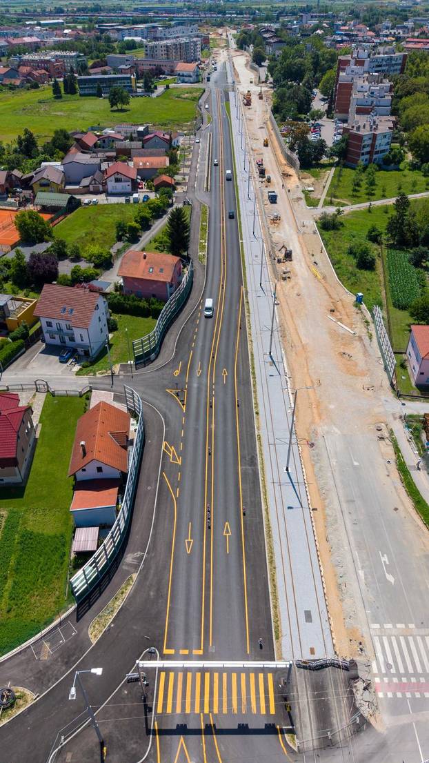 Pogled iz zraka na radove u Sarajevskoj ulici 