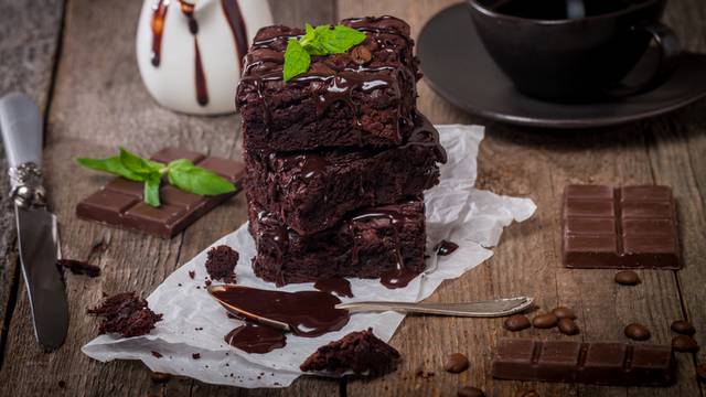 Delicious chocolate brownie