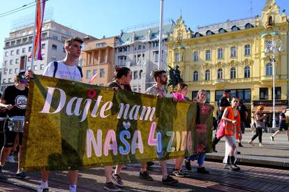 Zagreb: 21. Povorka ponosa pod sloganom "Dajte nam naša četiri zida!"