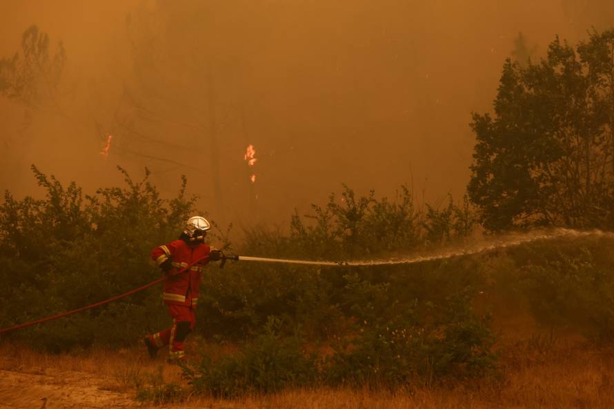 Wildfire in Lege-Cap-Ferret