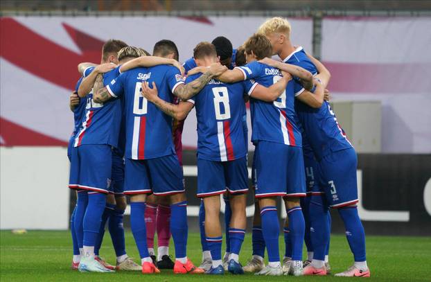 10.09.2024, Riga, Latvia. Faroe Islands soccer team before their UEFA Nations League, C4 group game between Latvia and F