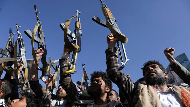 Rally to show solidarity with Palestinians in the Gaza Strip, in Sanaa