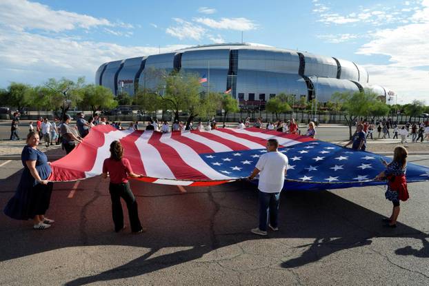 Memorial service for slain conservative commentator Kirk in Glendale