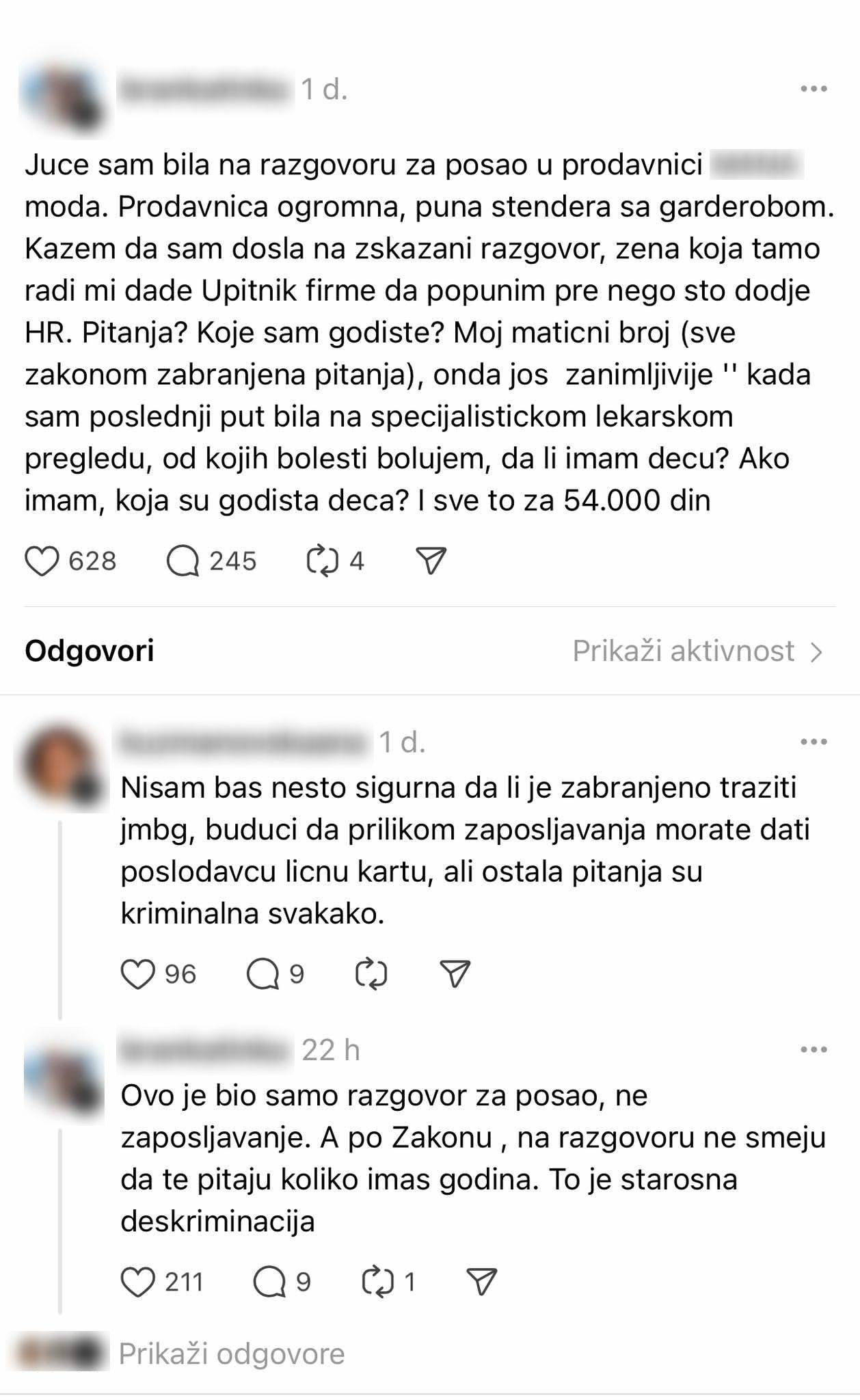 Šokirala ju pitanja na razgovoru za posao. Lanac trgovina je i u Hrvatskoj: Užas! A plaća 460 €!