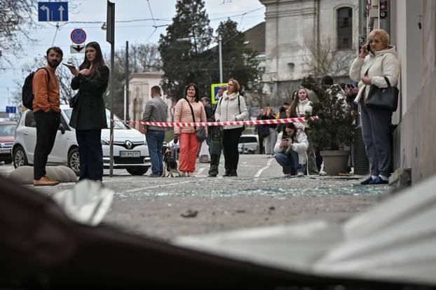 Aftermath of Russian drone strikes in Lviv