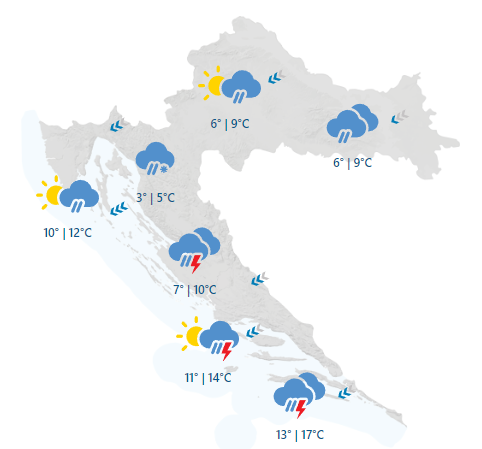 Vjetrovito i hladno, zbog olujne bure crveni alarm, snijeg pada na Zavižanu, bit će ga još više