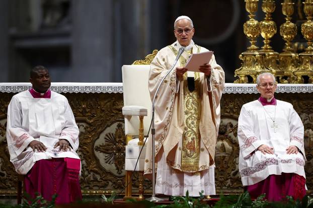 Pope Leo XIV leads the Chrism Mass in St. Peter's Basilica at the Vatican
