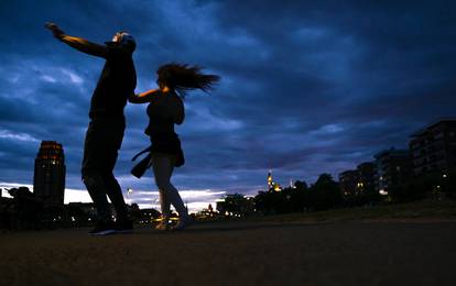 The evening in Frankfurt am Main