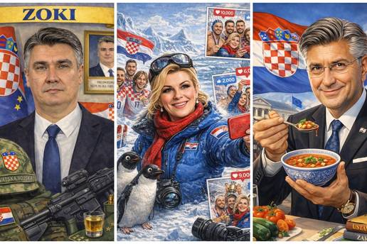 Ovako ChatGPT vidi politi&ccaron;are kao karikature: Plenki sr&ccaron;e juhu gazpacho za kile, a tek Kolinda!