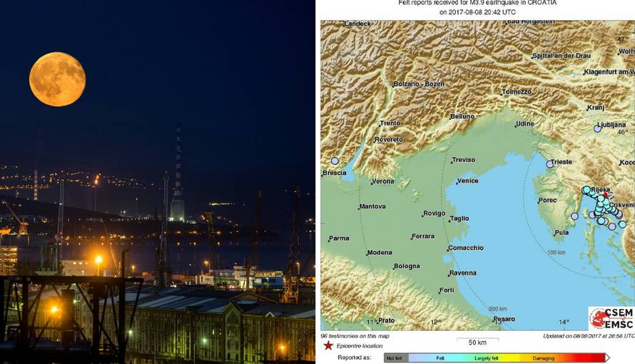 Još jedan potres kod Rijeke: 'Treslo se tri puta u pola sata'