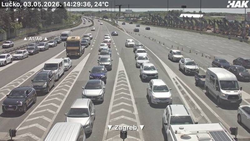 UŽIVO Kraj produženog vikenda na ceste donio gužve: Kolona na A1 u smjeru Zagrebu je 10 km!