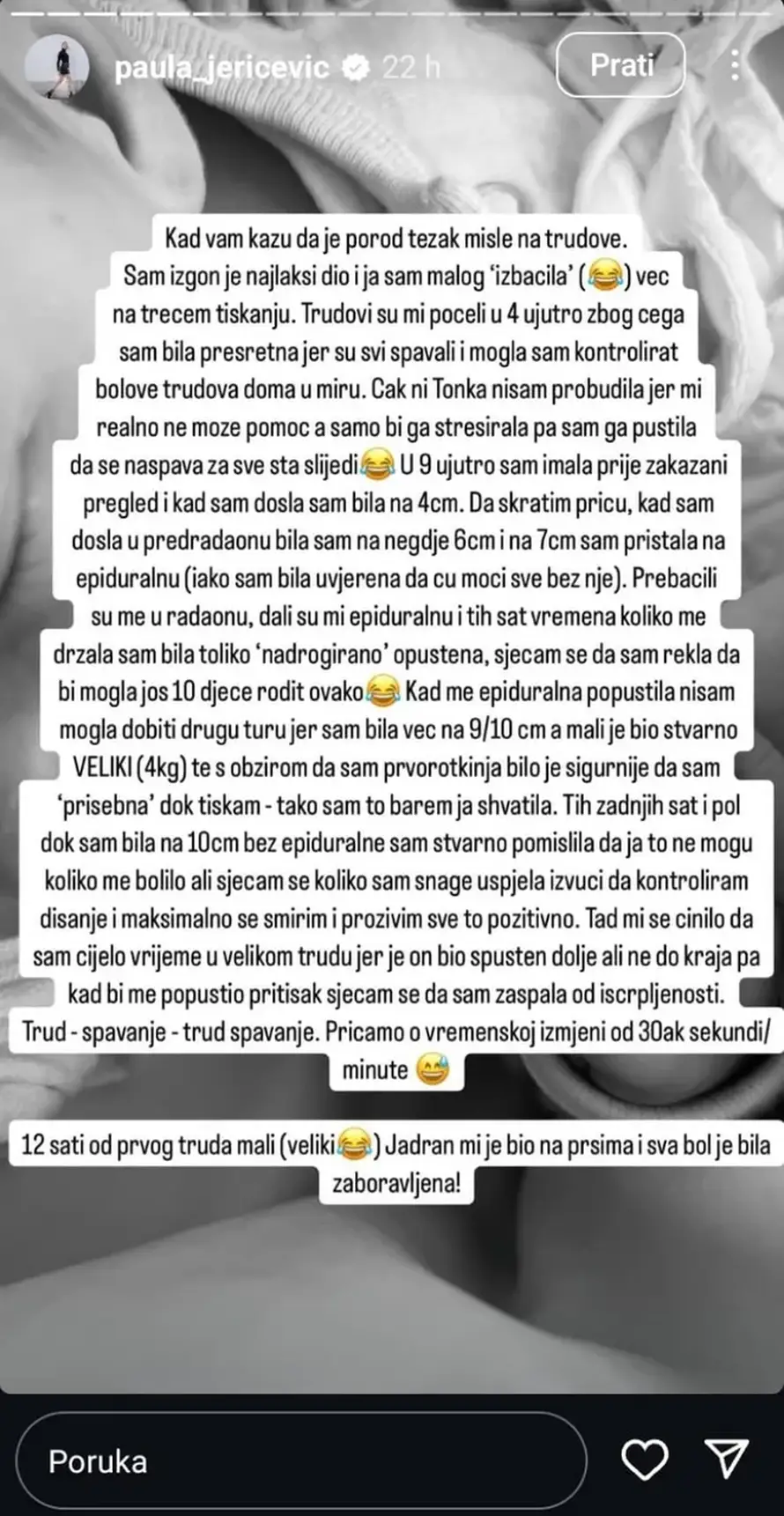 Pobjednica Plesa sa zvijezdama o porodu: Pomislila sam da ja to ne mogu koliko me boljelo