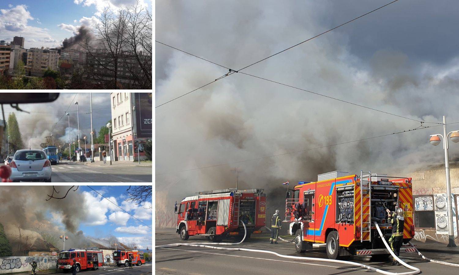 Zagreb opet u dimu: Na Knežiji izbio požar, zatvorena Savska