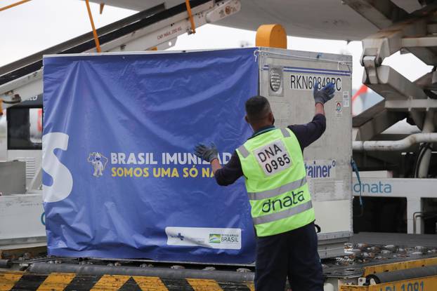 Brazil receives two million doses of AstraZeneca/Oxford vaccines in Sao Paulo