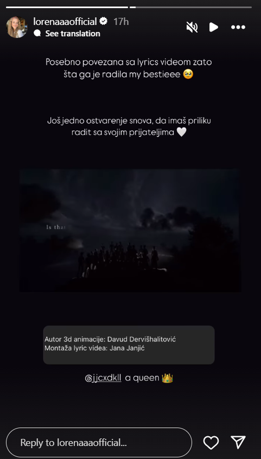 Lorena Bućan oglasila se nakon predstavljanja pjesme za Doru