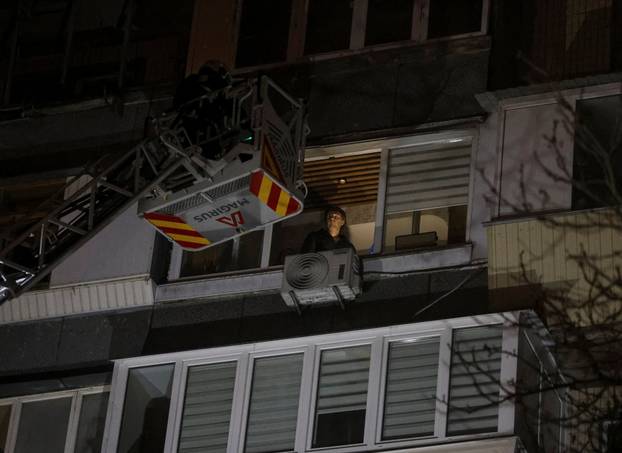 Russian missile and drone strike in Kyiv