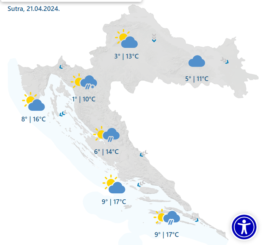 Evo kakvo nas vrijeme očekuje u nedjelju: Proljeće je pokazalo zube, na snazi je meteoalarm...