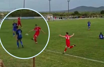 VIDEO Ovakva poslastica ne viđa se često: Igrač hrvatskog niželigaša zabio sa 60 metara!