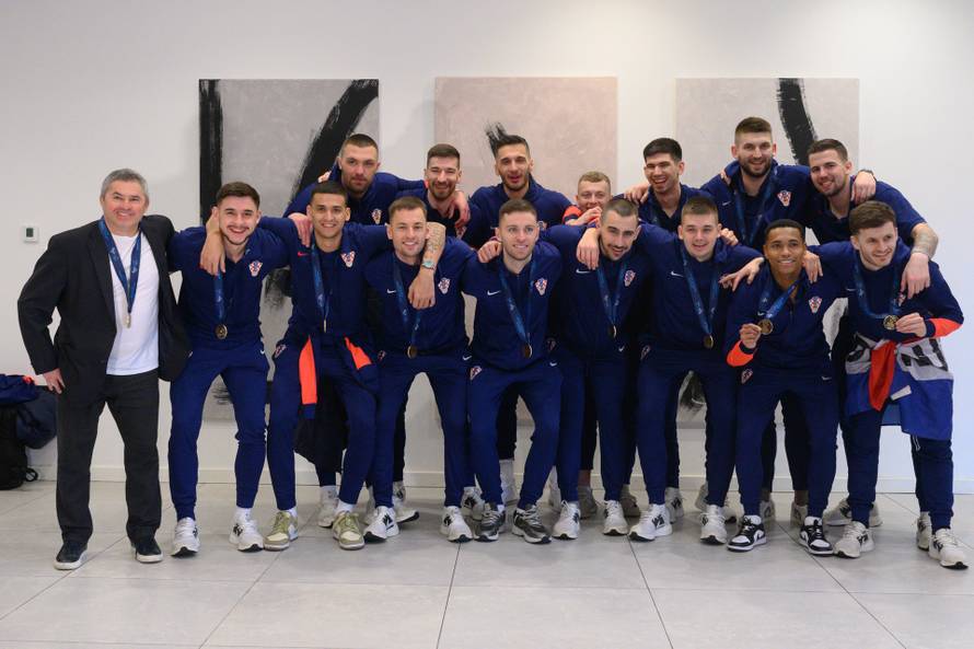 Velika Gorica: Doček hrvatske futsalske reprezentacije koja je osvojila brončanu medalju u Ljubljani
