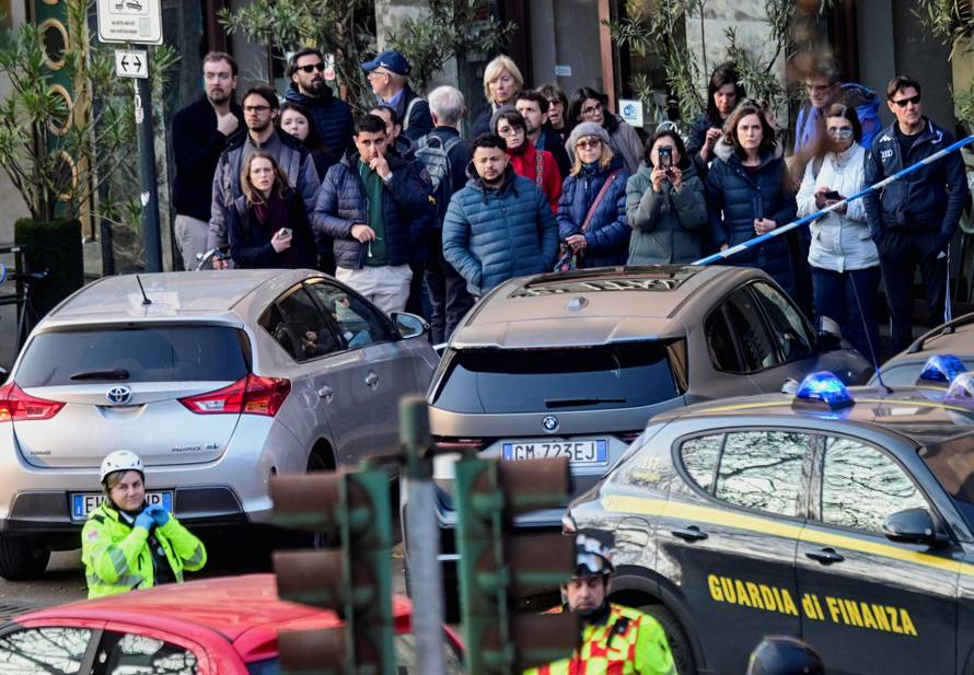 Aftermath of tram derailment in Milan