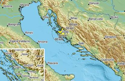 Kod Zadra potres 2.6 Richtera: 'Cila zgrada mi se jako tresla'