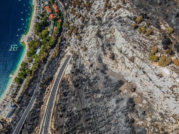 Omiš Borak:  Posljedice požara u mjestu Borak iznad Omiša