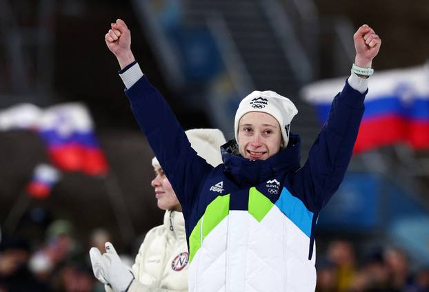 Ski Jumping - Women's Large Hill Individual Victory Ceremony