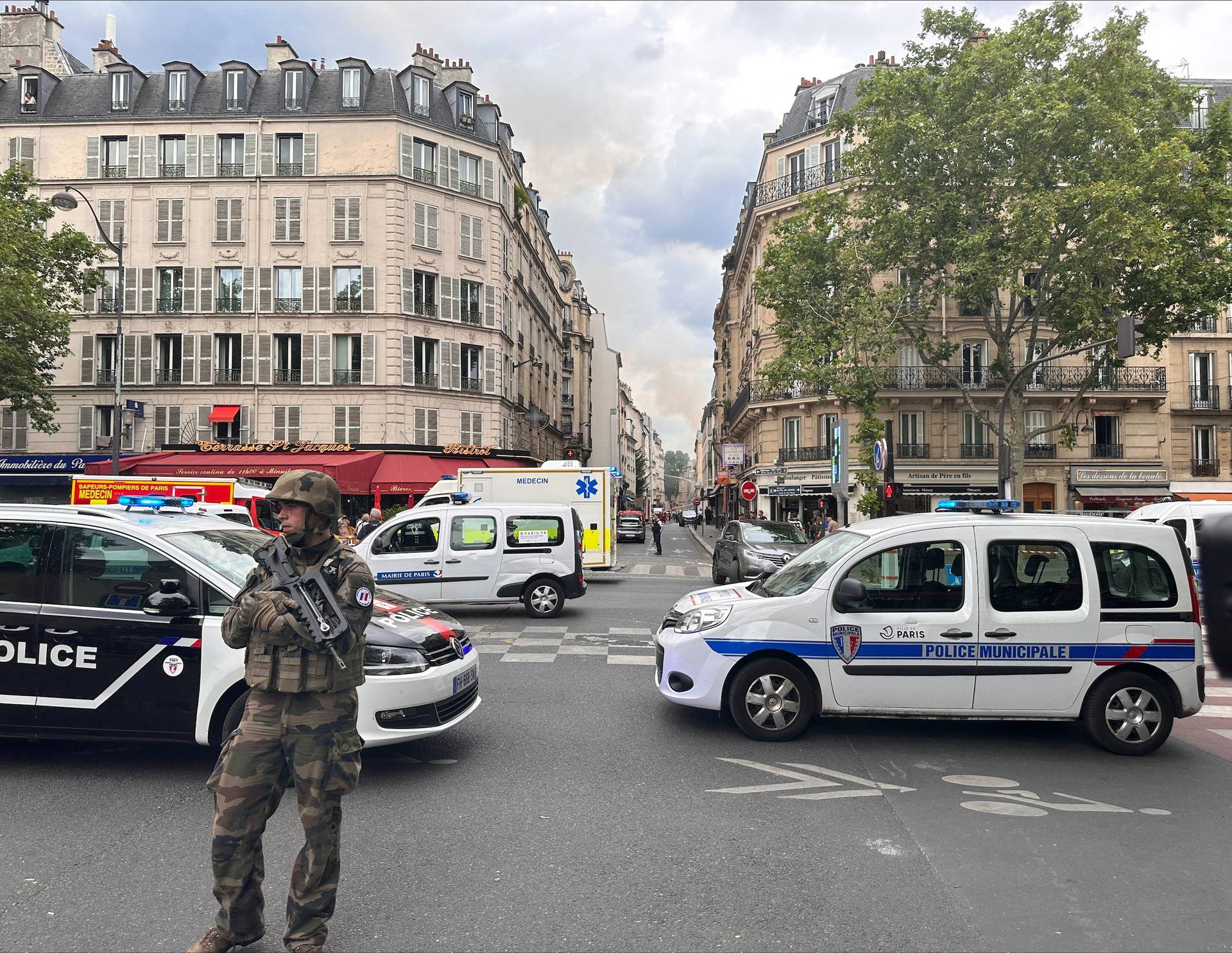 Gas explosion causes fire in central Paris