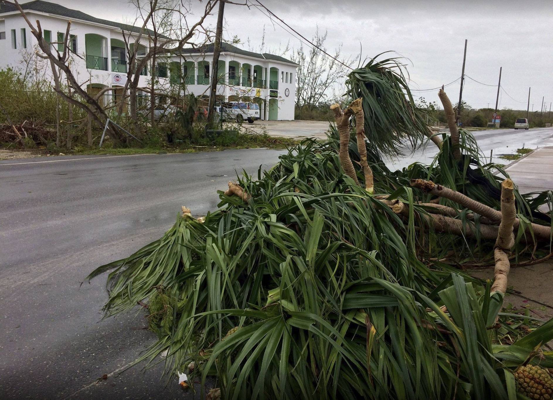 General view of damage left by Hurricane Irma in Providenciales, in the Turks and Caicos Islands