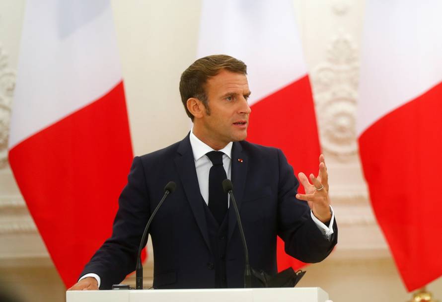 French President Emmanuel Macron visits Lithuania