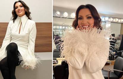 Nina pozirala u bijeloj haljini, a poseban efekt stvorile su resice od perja: 'Ljepota na vidiku'