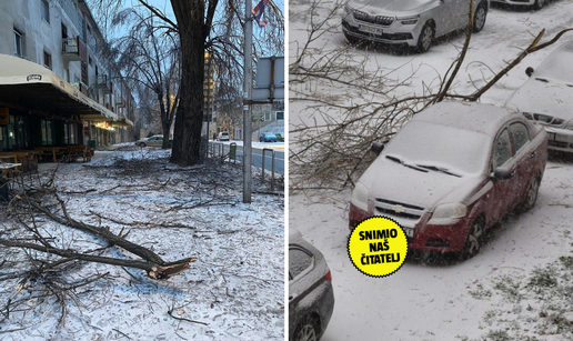 FOTO Smrznuti Knin: Pucaju stabla i grane, putnici satima zaglavljeni u vlaku...