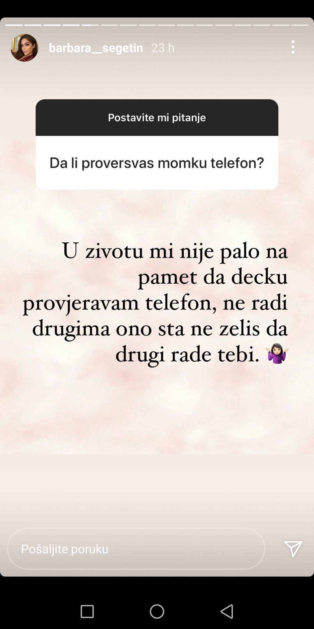 Šegetin: Ne patim za bivšima, a u  životu mi nije palo na pamet dečku provjeravati mobitel...