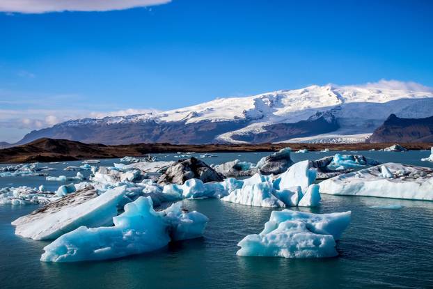 Jökulsárlón Glacier Lagoon in Southern Iceland 