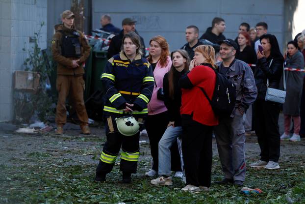 Aftermath of Russian drone and missile strikes, amid Russia's attack on Ukraine, in Kyiv