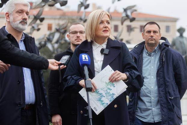 Konferencija za medije nezavisne kandidatkinje za gradonačelnicu Rijeke Ive Rinčić