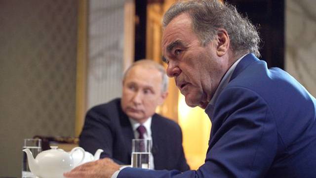 Russia's President Vladimir Putin and US film director Oliver Stone meet in Moscow
