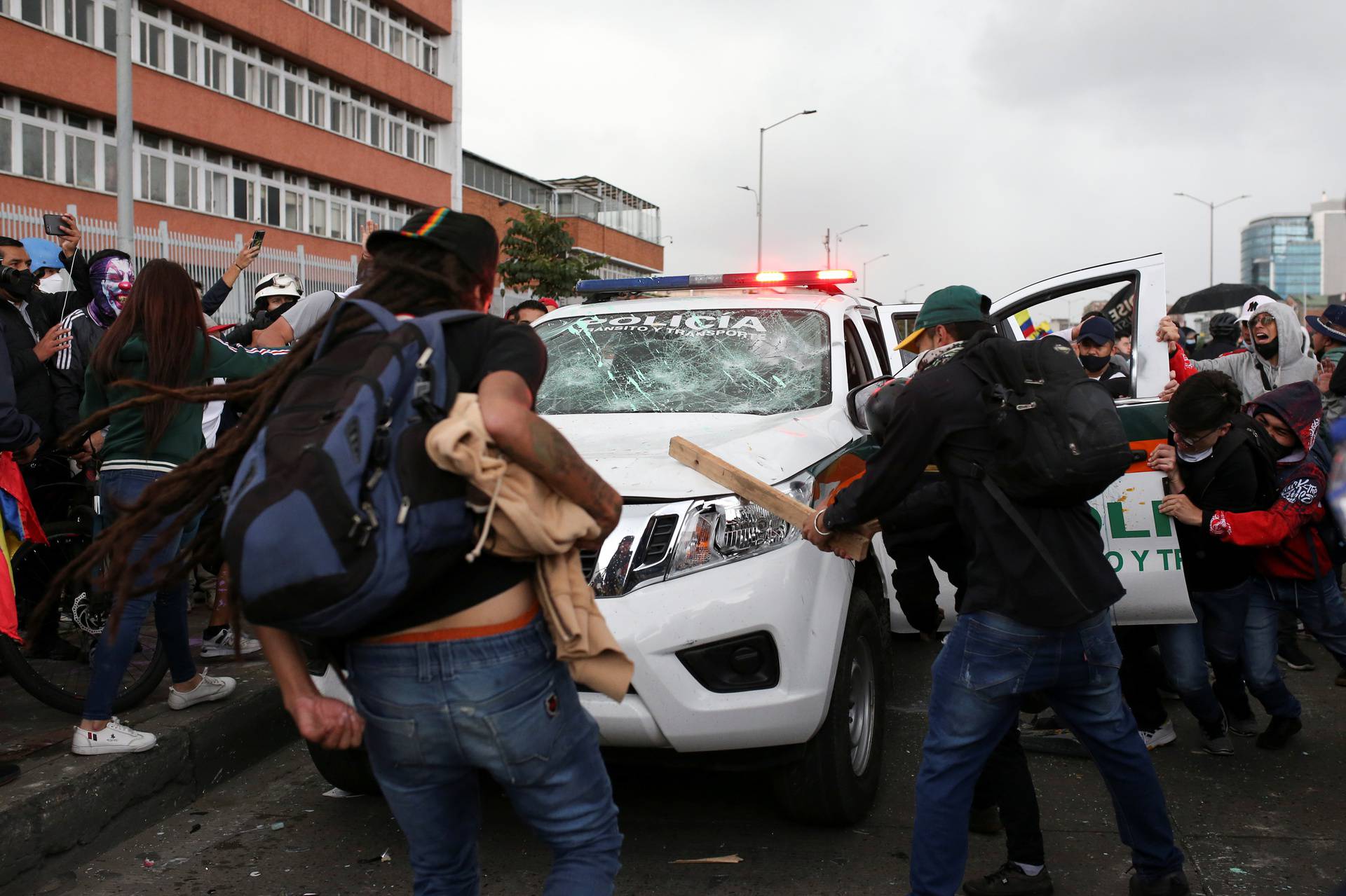 Protest against the tax reform in Bogota