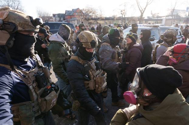Protest after federal agents fatally shot a man while trying to detain him, in Minneapolis