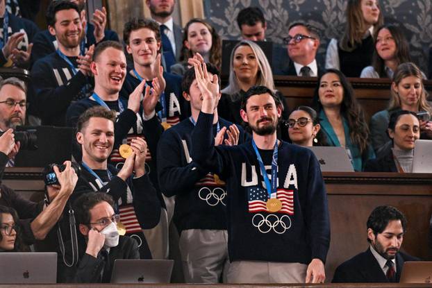 U.S. President Donald Trump delivers the State of the Union address at the U.S. Capitol in Washington D.C.