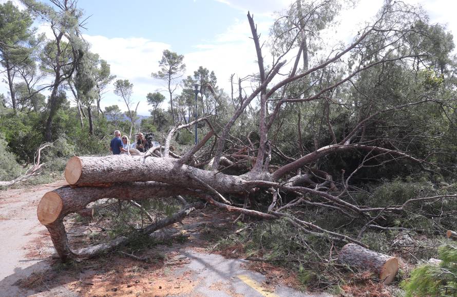 Posljedice velikog nevremena u Splitu, Marjan oštećen i zatvoren za građane