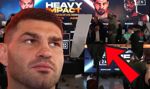 VIDEO Filip Hrgović hladan kao led gleda kako stol leti ispred njega! 'Ne volim takva sr***a'