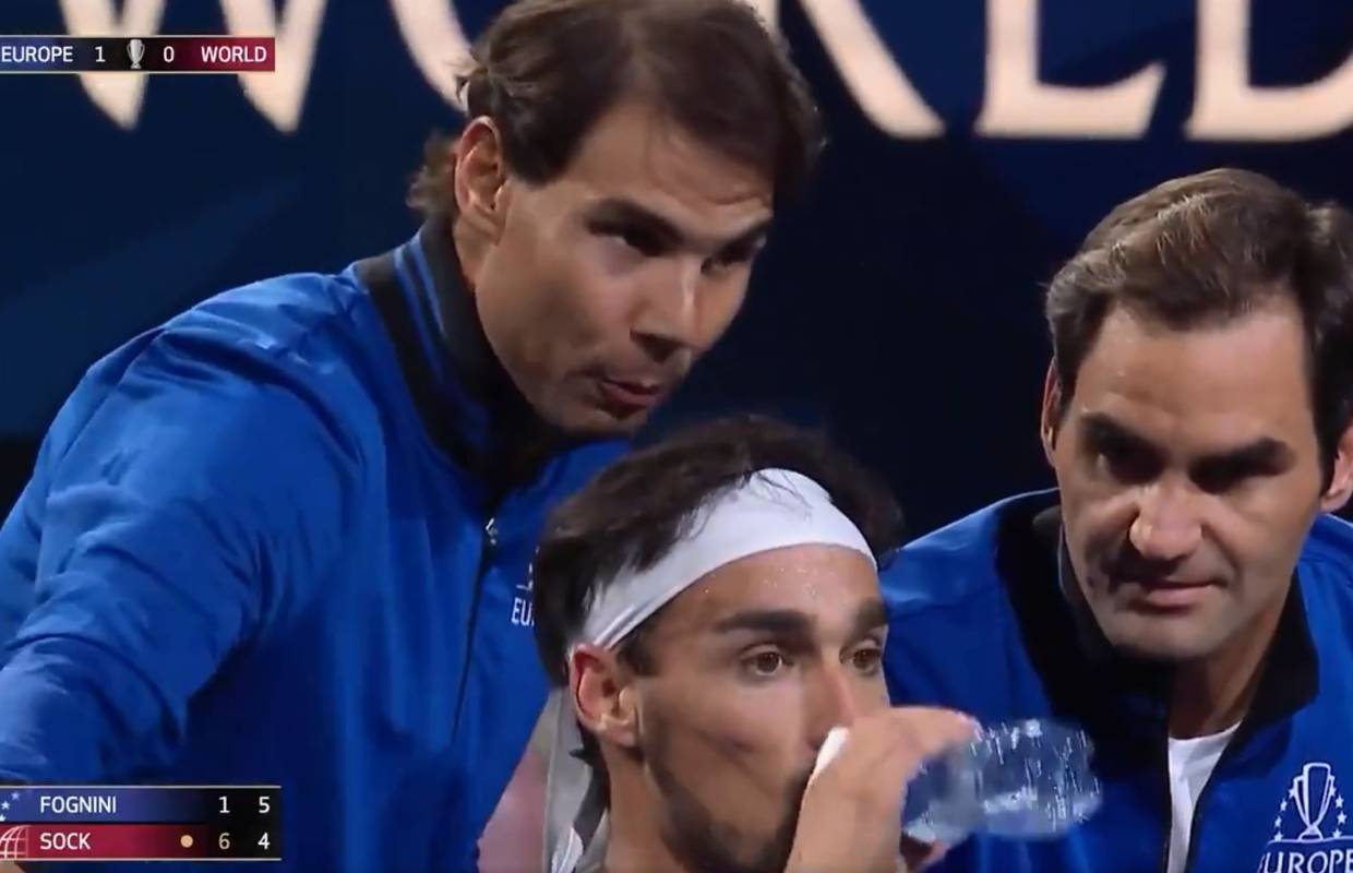 Fabio, slušaj ovamo! Federer i Nadal davali su upute Fogniniju