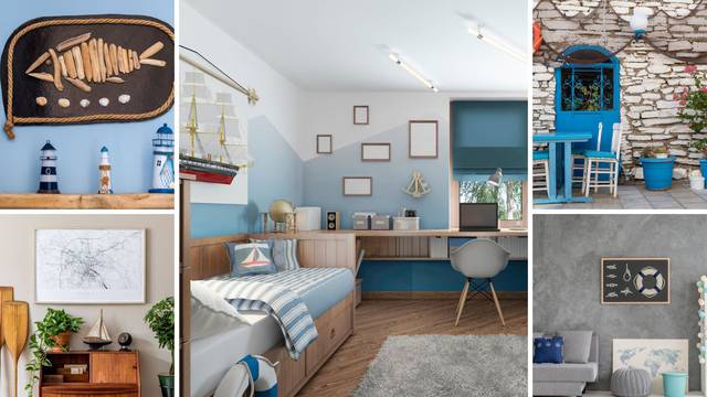 Ljetni interijer doma: Za morski stil dodajte šljokice i plavu boju